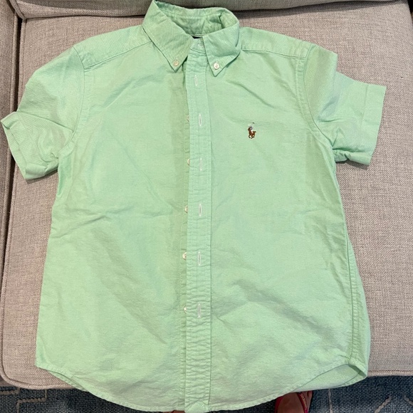 Boys Short Sleeve Button Down Dress Shirt - Picture 1 of 3